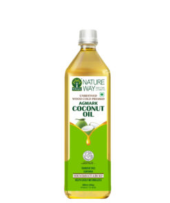 Natureway unrefined Agmark Grade -1 Wood Cold Pressed Coconut Oil 500 ml  | Kolhu/Kacchi Ghani/Ganuga/Chekku | Zero Transfat | (Chemical/Preservatives & MIneral Oil Free) for Cooking | Hair & Skin Care oil