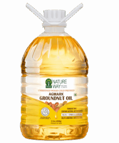 Natureway Unrefined Agmark Grade -1 Wood Cold Pressed (Groundnut Peanuts) Oil 5 L | Kolhu/Kacchi Ghani/Ganuga/Chekku /Zero Transfat Free/Helps for Lower Cholesterol/Natural Antioxidants | Chemical - Presarvatives Free For Cooking…